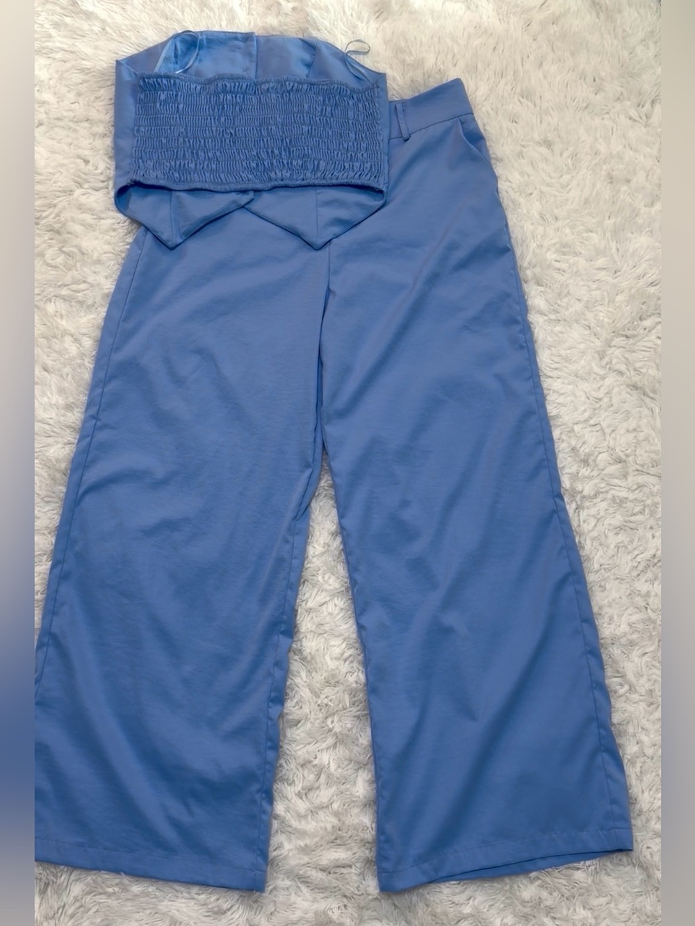 Women’s Blue Wide-Leg Pants & Vest Top XL - Picture 3 of 7
